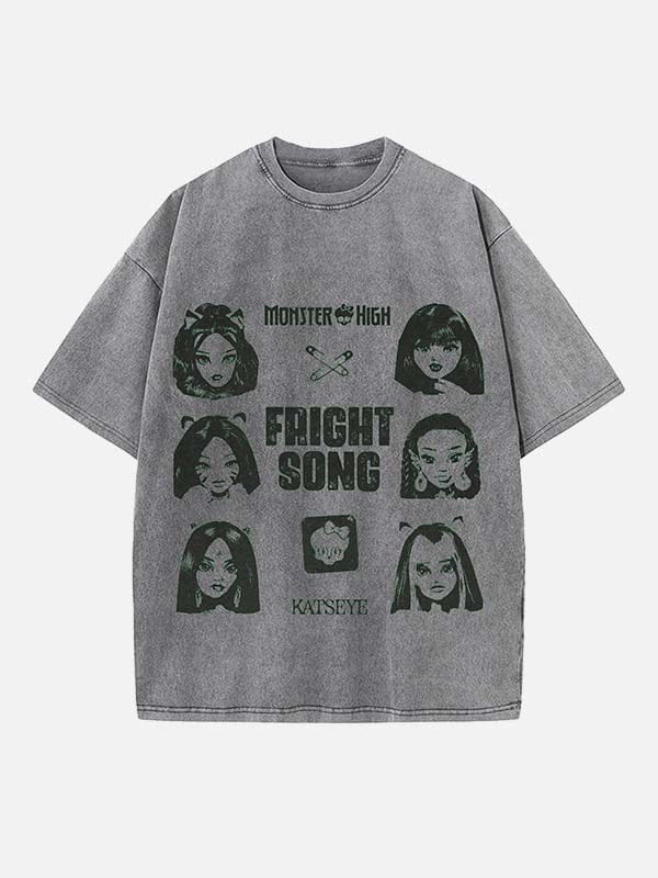 1_Xs5EB2 KATSEYE Print Round Neck T-shirt - Image 1