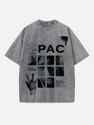 2Pac Print Round Neck Unisex T-shirt - Image 2