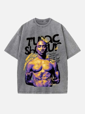 2Pac Print Round Neck Unisex T-shirt