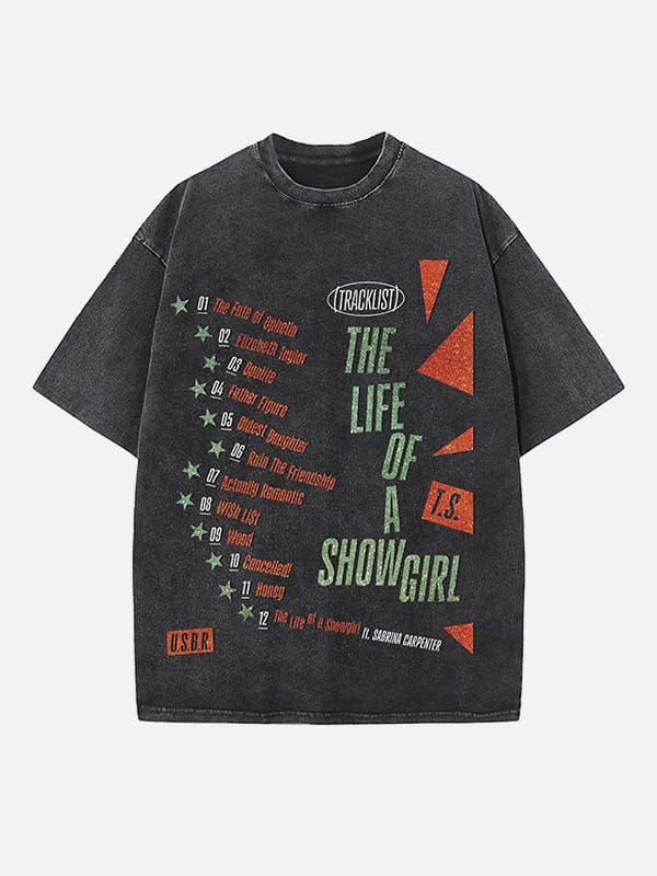 1_tO2XW6 Taylor Swift Print Round Neck T-shirt - Image 1