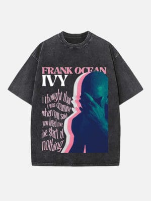 Frank Ocean Print Round Neck T-shirt - Image 2