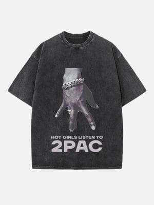 2Pac Print Round Neck Unisex T-shirt