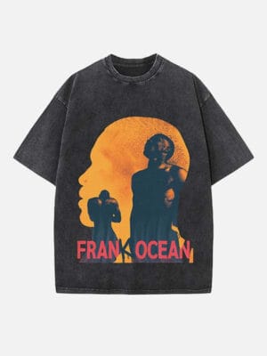 Frank Ocean Print Round Neck T-shirt - Image 2