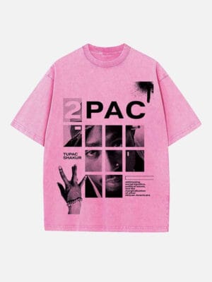 2Pac Print Round Neck Unisex T-shirt