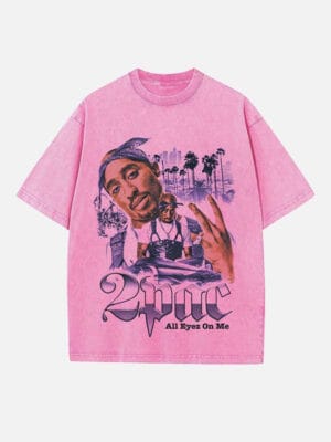 2Pac Print Round Neck Unisex T-shirt - Image 2