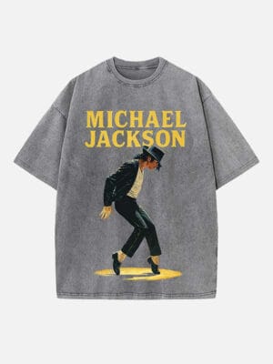Michael Jackson Print Round Neck Unisex T-Shirt