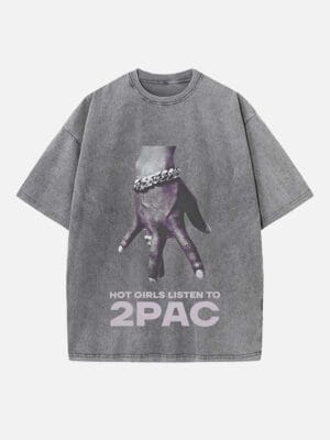 2Pac Print Round Neck Unisex T-shirt - Image 2