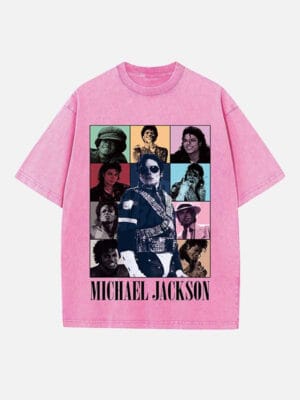 Michael Jackson Print Round Neck Unisex T-Shirt