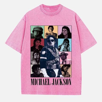 Michael Jackson Print Round Neck Unisex T-Shirt