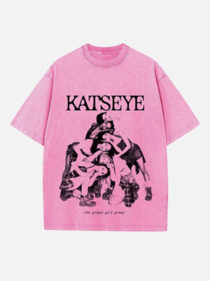 KATSEYE Print Round Neck T-shirt