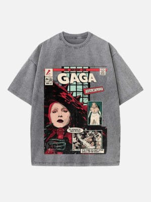 Lady Gaga Print Round Neck Unisex T-shirt - Image 2