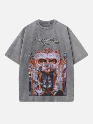 Michael Jackson Print Round Neck Unisex T-Shirt - Image 3