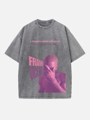 Frank Ocean Print Round Neck T-shirt - Image 2