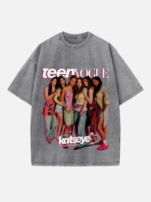 KATSEYE Print Round Neck T-shirt - Image 3