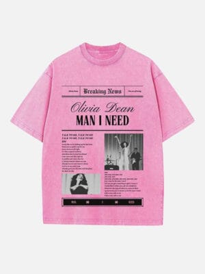 Olivia Dean Print Round Neck Unisex T-shirt