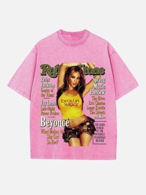 Beyoncé Print Round Neck T-shirt - Image 3