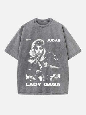 Lady Gaga Print Round Neck Unisex T-shirt - Image 2