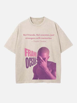 Frank Ocean Print Round Neck T-shirt - Image 3