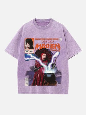 Lady Gaga Print Round Neck Unisex T-shirt - Image 3