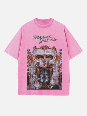 Michael Jackson Print Round Neck Unisex T-Shirt - Image 4