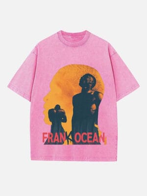 Frank Ocean Print Round Neck T-shirt - Image 4