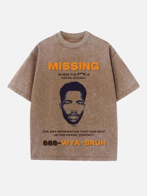 Frank Ocean Print Round Neck T-shirt - Image 3