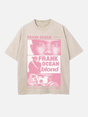 Frank Ocean Print Round Neck T-shirt - Image 3
