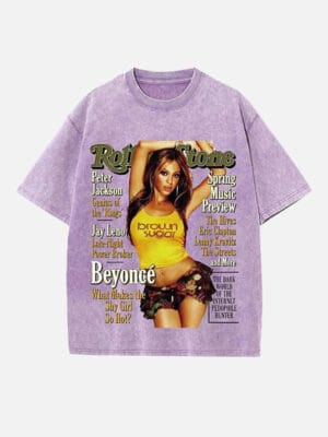Beyoncé Print Round Neck T-shirt - Image 4