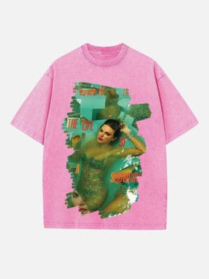 Taylor Swift Print Round Neck T-shirt - Image 2