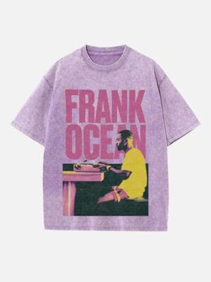 Frank Ocean Print Round Neck T-shirt - Image 4