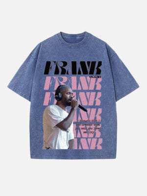 Frank Ocean Print Round Neck T-shirt - Image 3
