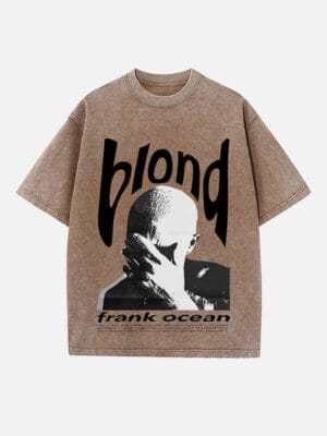 Frank Ocean Print Round Neck T-shirt - Image 3