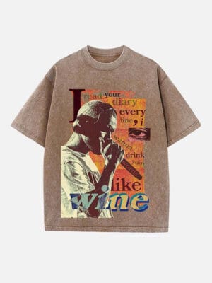 Frank Ocean Print Round Neck T-shirt - Image 4