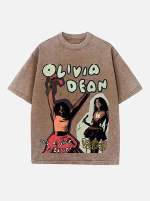 Olivia Dean Print Round Neck Unisex T-shirt - Image 5