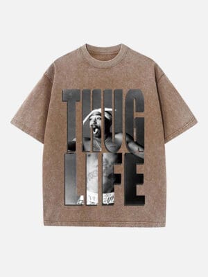 2Pac Print Round Neck Unisex T-shirt - Image 3