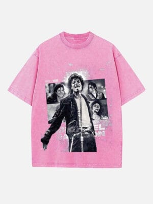 Michael Jackson Print Round Neck Unisex T-Shirt