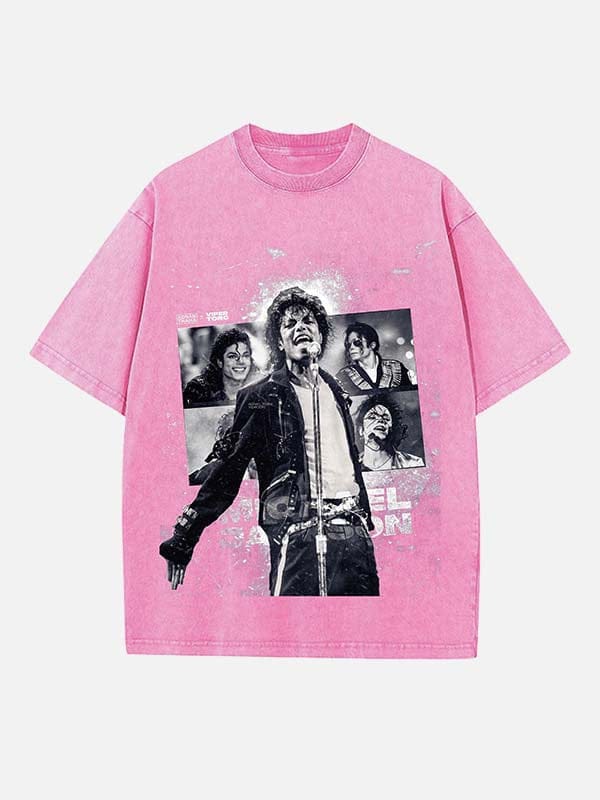 3_qVqR1J_5e763323-732f-4a30-bb99-65ff69f7761c Michael Jackson Print Round Neck Unisex T-Shirt - Image 1