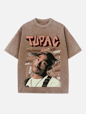 2Pac Print Round Neck Unisex T-shirt - Image 3