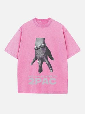 2Pac Print Round Neck Unisex T-shirt - Image 3