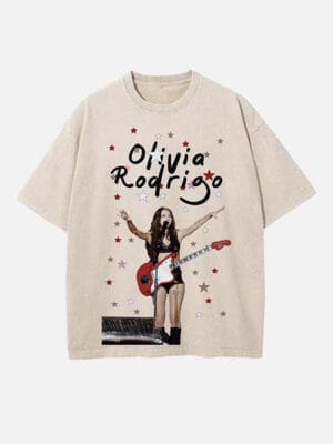 Olivia Rodrigo Print Round Neck Unisex T-shirt - Image 4