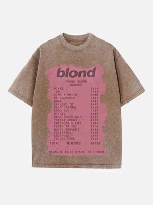 Frank Ocean Print Round Neck T-shirt - Image 4