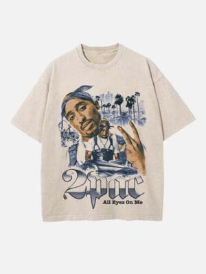 2Pac Print Round Neck Unisex T-shirt - Image 4