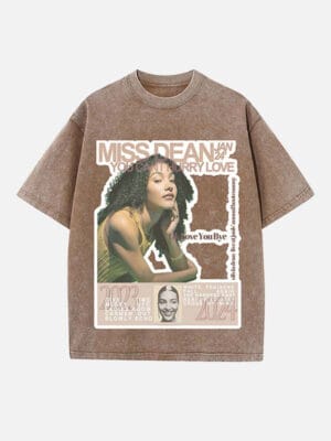 Olivia Dean Print Round Neck Unisex T-shirt - Image 4