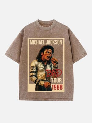 Michael Jackson Print Round Neck Unisex T-Shirt - Image 4