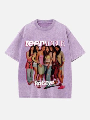 KATSEYE Print Round Neck T-shirt - Image 4