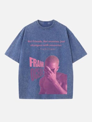 Frank Ocean Print Round Neck T-shirt - Image 4