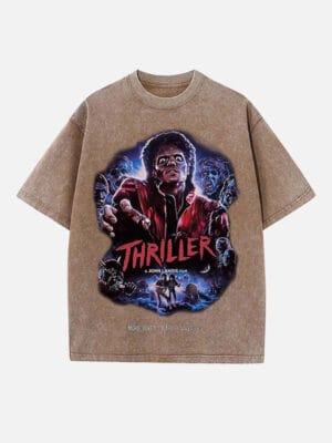 Michael Jackson Print Round Neck Unisex T-Shirt - Image 4