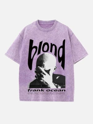 Frank Ocean Print Round Neck T-shirt - Image 4