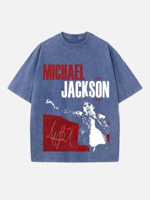 Michael Jackson Print Round Neck Unisex T-Shirt - Image 4