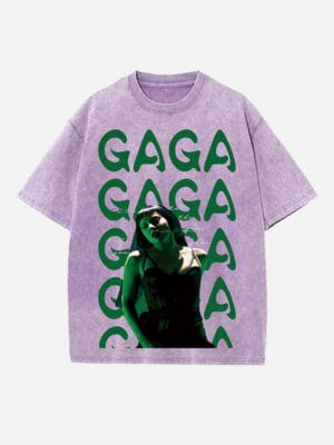 Lady Gaga Print Round Neck Unisex T-shirt